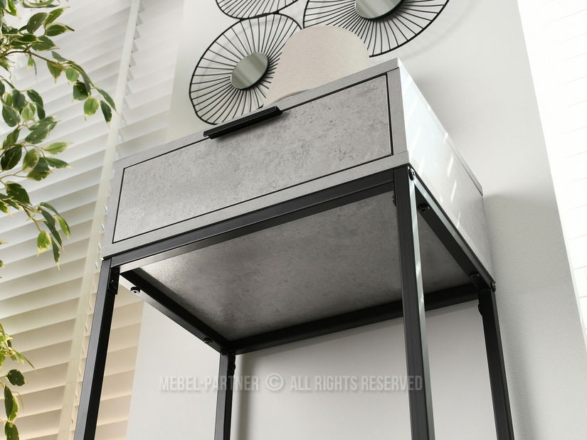 Konzolový stolek Norma S (beton + černá)