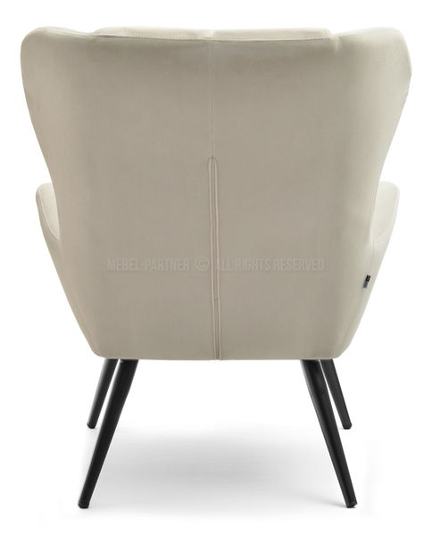 Křeslo Kikino (béžová + černá)