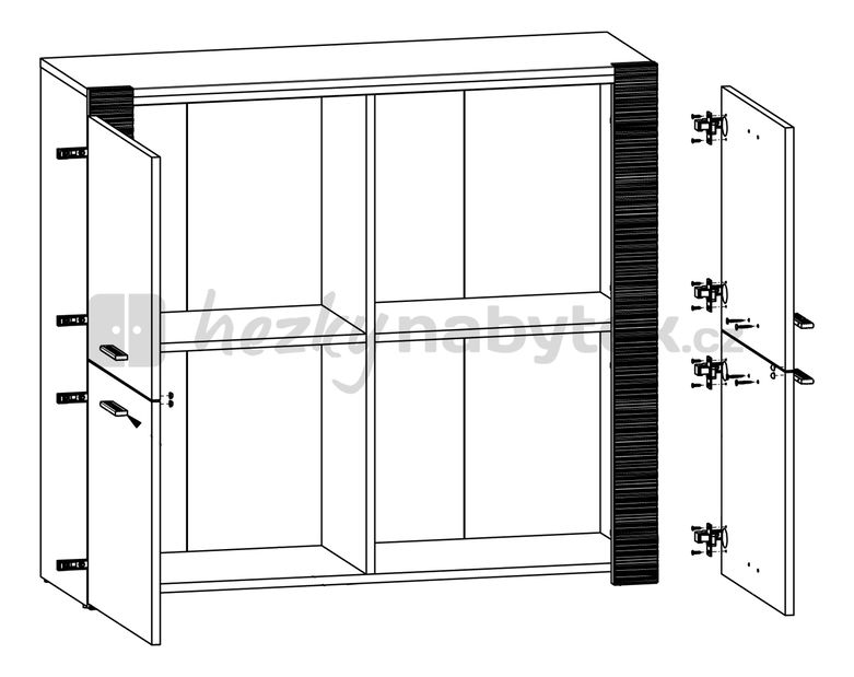 Skříňka BRW Raflo SFK4D/10/11