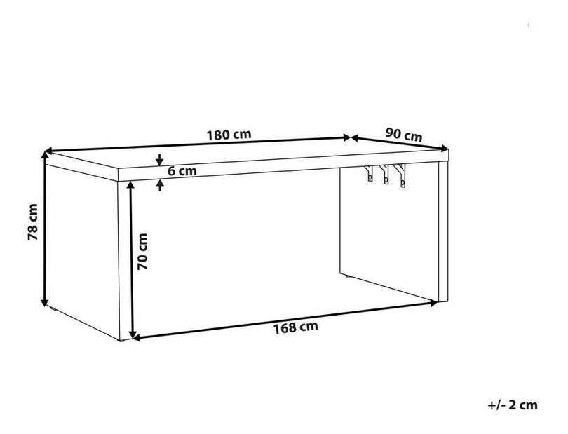 Zahradní stůl Tonuto (šedá)