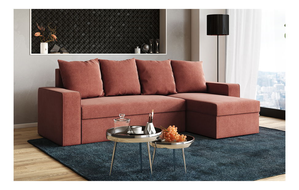 Rohová sedací souprava Duff (P) (khaki)