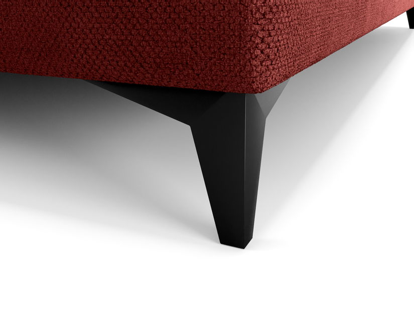 Jednolůžková postel 90 cm Ortega Comfort (červená) (s roštem a matrací, bez úl. prostoru) (s LED osvětlením)