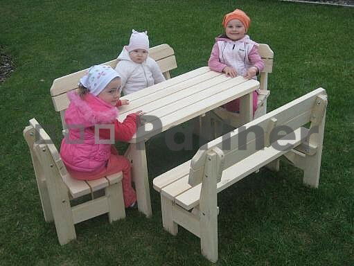 Zahradní dětský nábytek Borovice masiv