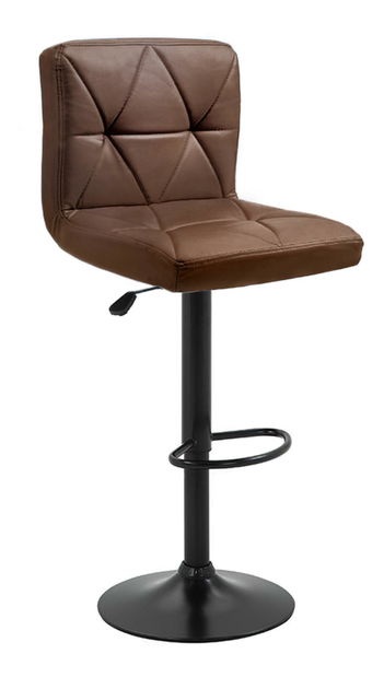 Barová židle Seley (ekokůže hnědá + černá)