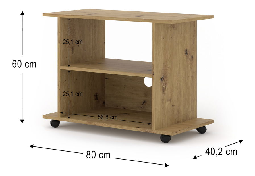 TV stolek/skříňka Yoga (dub artisan)