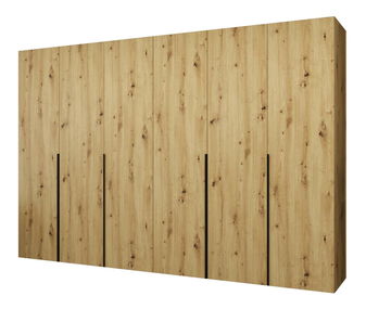 Šatní skříň 300 cm Alice 1 (dub artisan + černá)