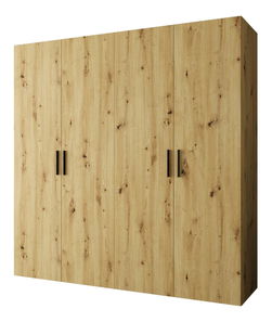 Šatní skříň 200 cm Borry 1 (dub artisan + černá)