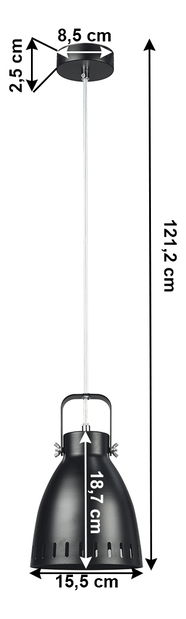 Závěsná lampa Adorra 3 (černá)