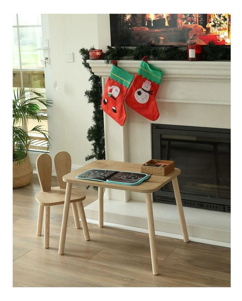 Dětský stůl s židlí Bunnie (pro 1 dítě) (hnědá)