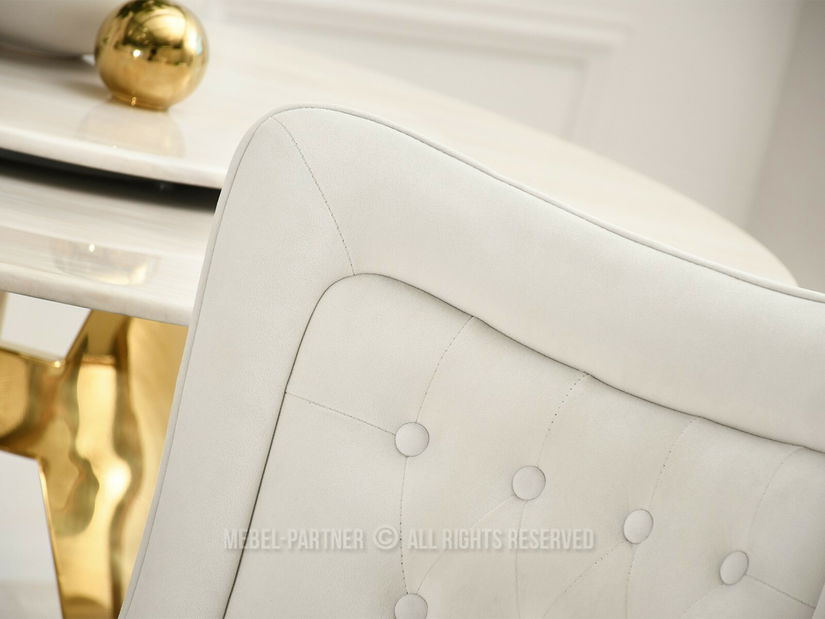 Jídelní židle Multe (krémová + zlatá)