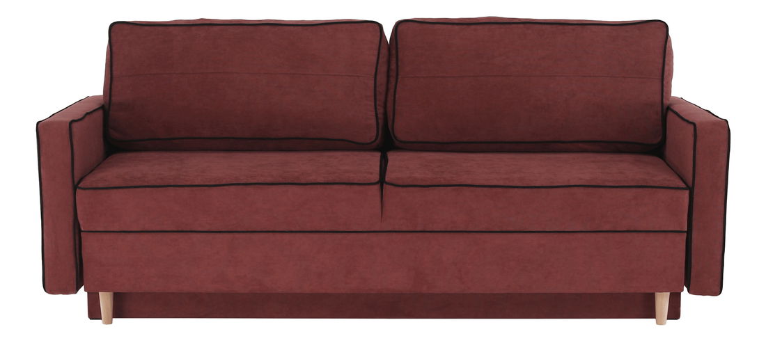 Pohovka trojsedačka Banuga (růžová + černá)