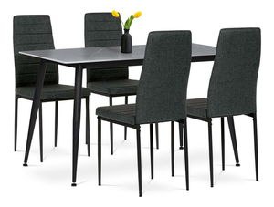 Jídelní set Aseguraron (šedý mramor + zelená) (pro 4 osoby)