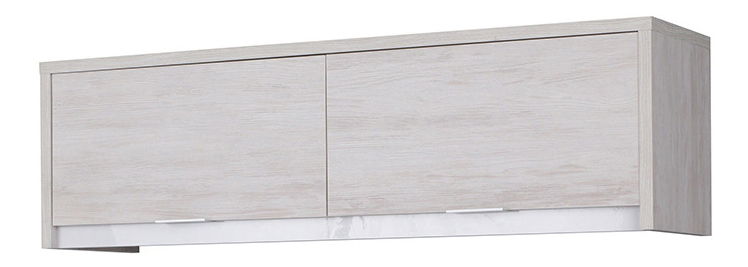 Závěsná skříňka Desayuno SZWISZ (dub bílý + lesk bílý) (bez osvětlení)