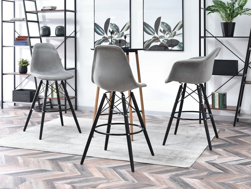 Židle Epsie (dřevo + šedá)