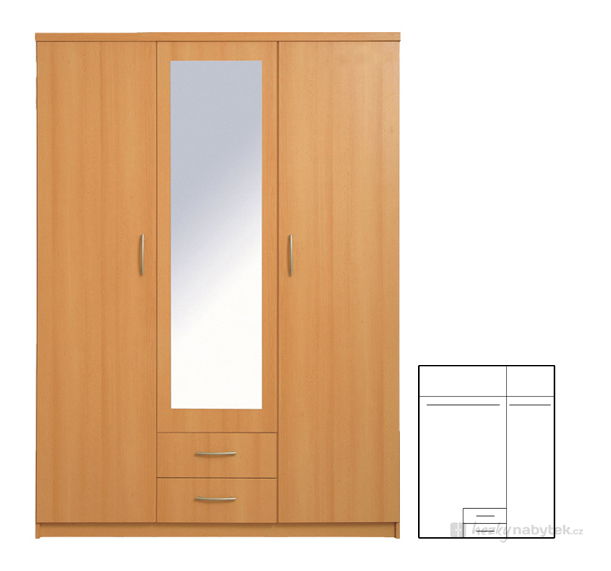Šatní skříň BRW Ida 3D2S