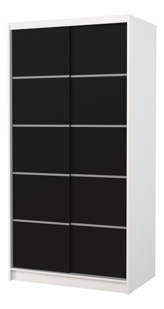 Šatní skříň Remea (bílá + černá)