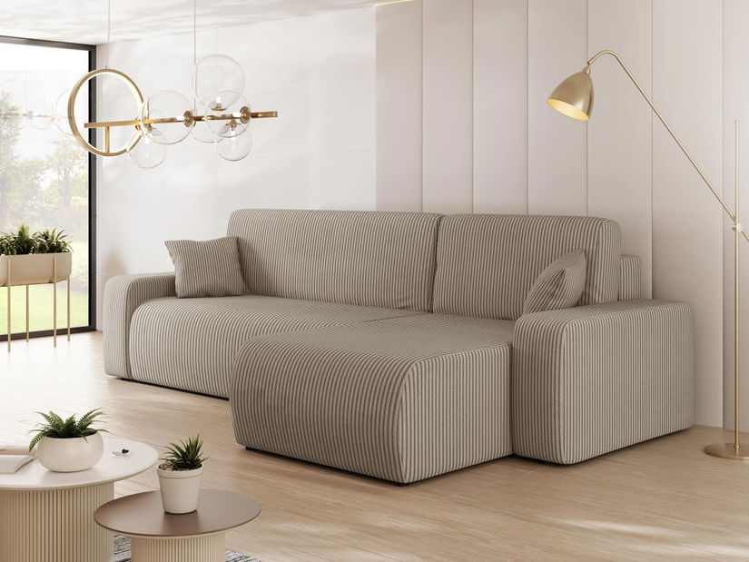 Rohová sedačka Euston LS (béžová) (s úl. prostorem)