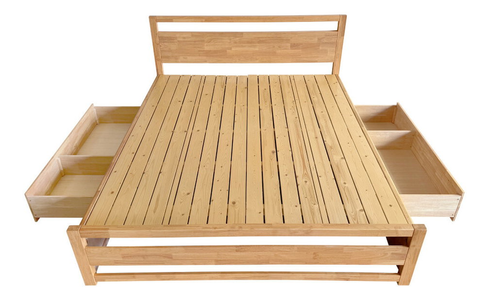 Manželská postel 180 cm Senalan (přírodní) (s roštem) (s úl. prostorem)
