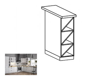 Dolní kuchyňský regál D20W Provense (bílá)