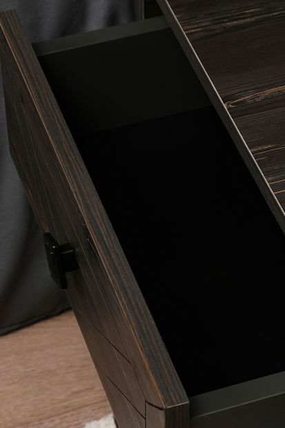 Noční stolek Luna (Tmavá hnědá)