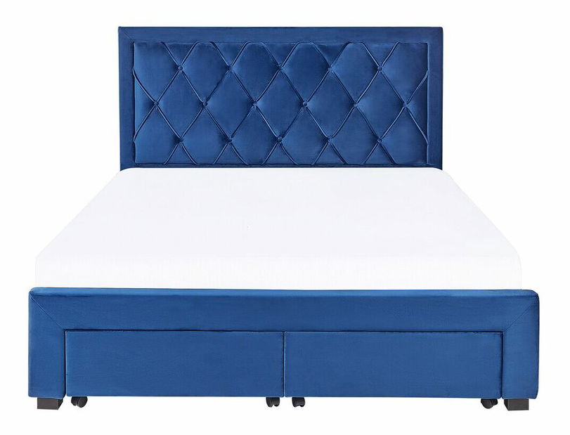 Manželská postel 160 cm Levi (modrá)