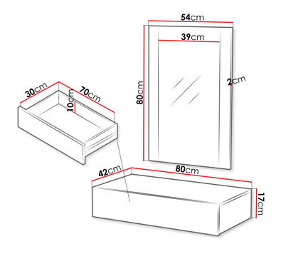 Toaletní stolek se zrcadlem Orlandio (ořech warmia)