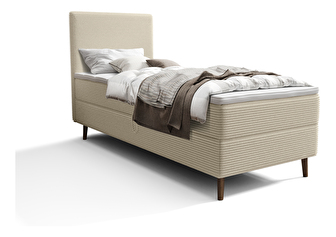 Jednolůžková postel 90 cm Napoli Comfort (krémová) (s roštem, s úl. prostorem)