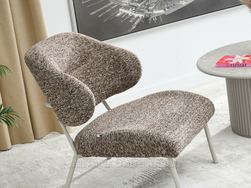 Křeslo Estrida F (tmavobéžová + šedá)