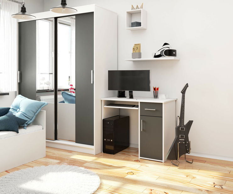 PC stolek Padma (bílá + šedá)