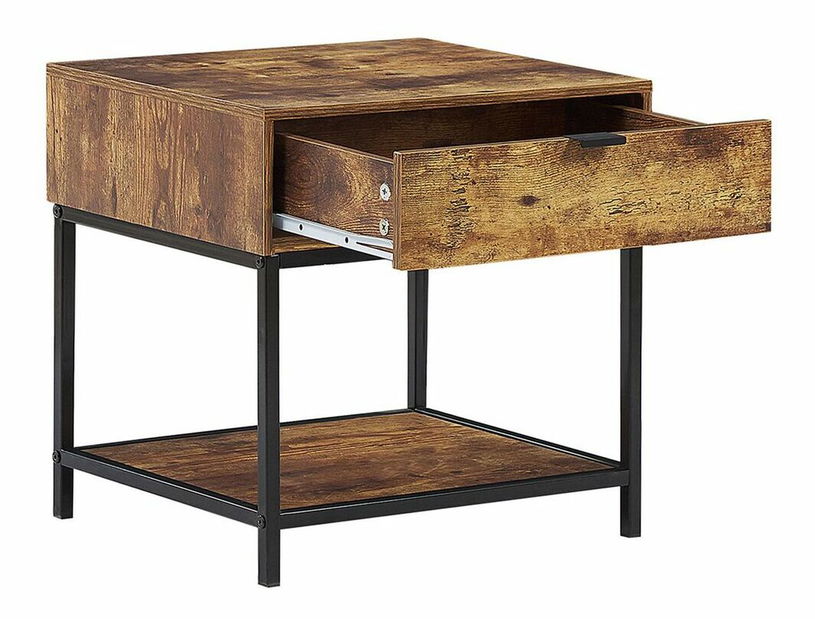 Příruční stolek BORRGA (tmavé dřevo)