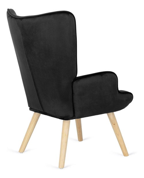 Křeslo s podnožkou Lombardi (černá)