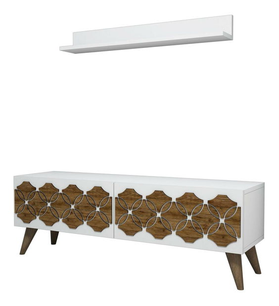 Obývací stěna Lamutu (bílá)