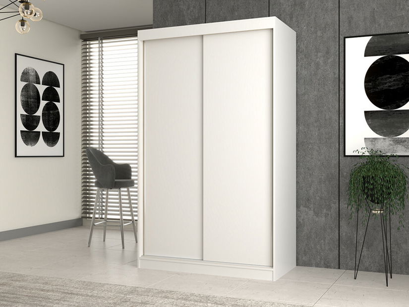 Šatní skříň s posuvnými dveřmi Igatossa 120 A (bílá)