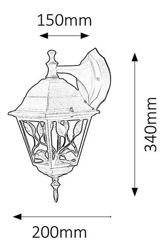Venkovní svítidlo Haga 8243 (černá)