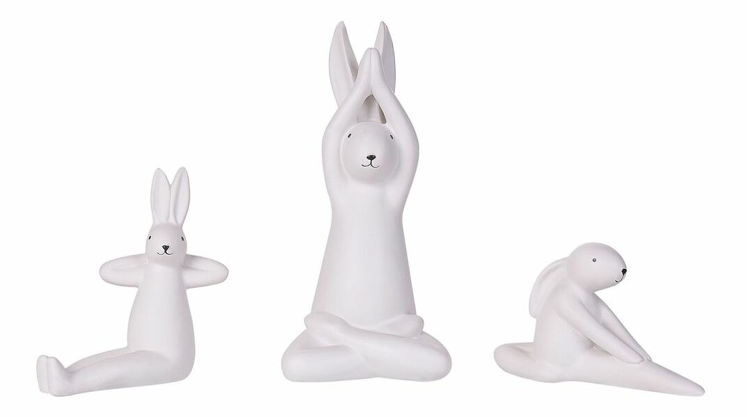 Dekorativní figurka 3 ks Brizy (bílá) *výprodej