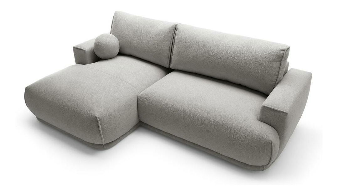 Rohová sedací souprava Dita mini (L) (světle šedá + černá)