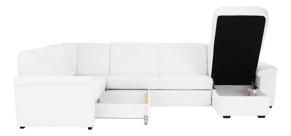 Rohová sedací souprava U Zrim (bílá) (P)