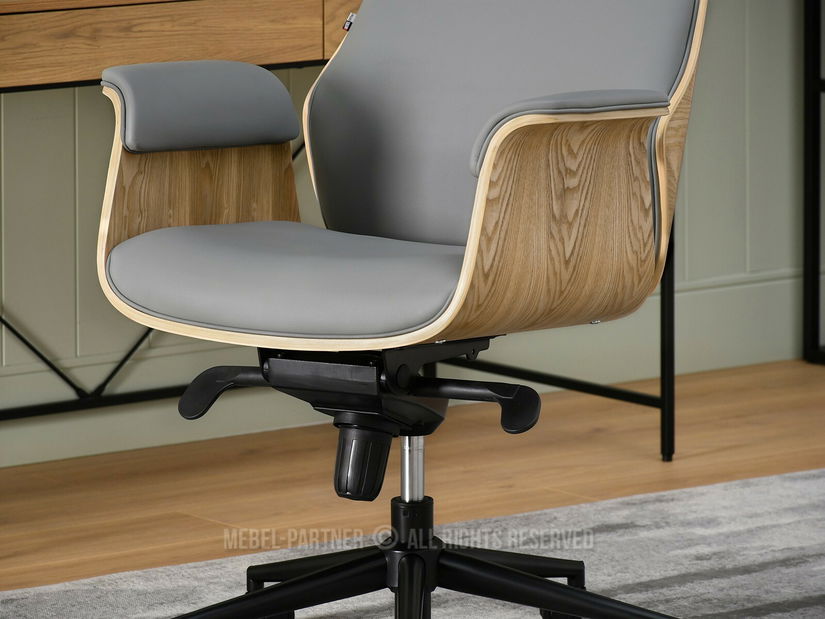 Křeslo Lionel (dub šedý + černá)