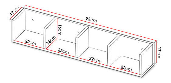 Závěsná police Galdra (bílá)