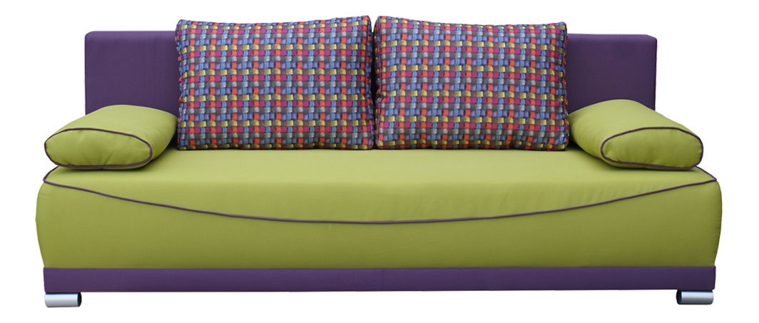 Pohovka BRW Frog (fialová + zelená)