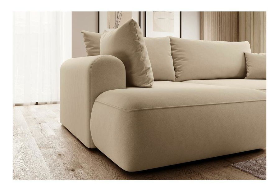 Rohová sedací souprava Olivo II (L) (béžová střední + černá)