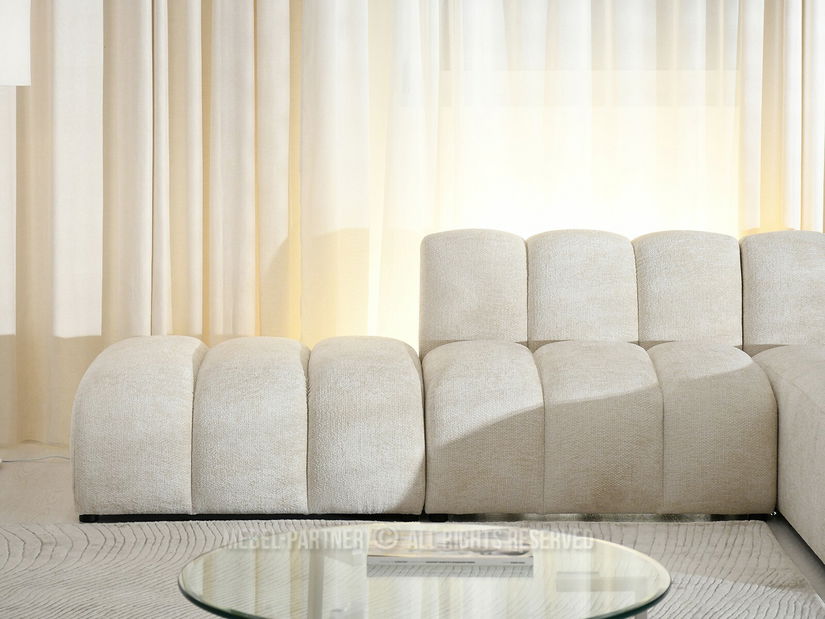 Rohová sedačka Organice (krémová + černá)