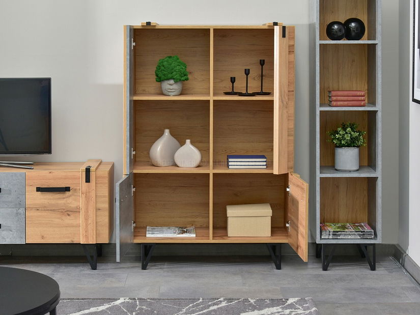 Obývací stěna Subrayado 02 (dub + černá)