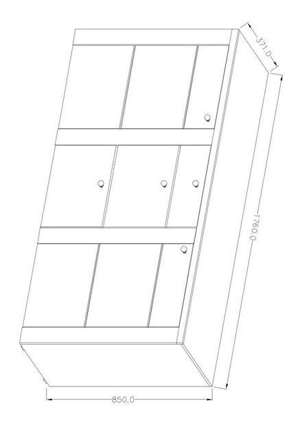 Komoda Larita Typ 25 (sibiu larche + dub sonoma truflový)