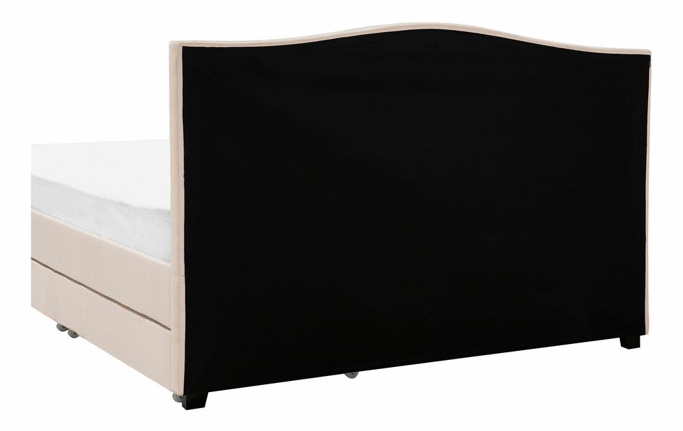 Manželská postel 160 cm MONTHY (s roštem a úl. prostorem) (béžová) *výprodej