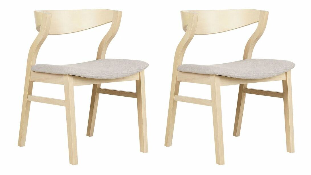 Set 2 ks jídelních židlí Maori (světlé dřevo)