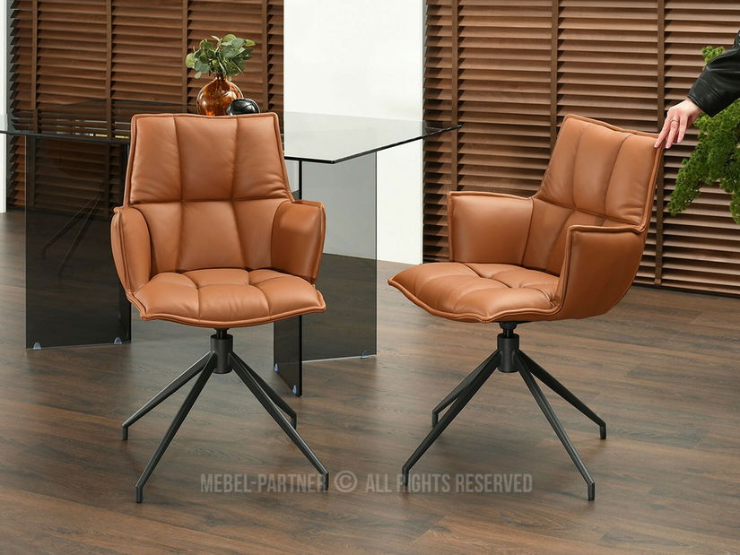 Jídelní židle Vacuno (hnědá + černá)