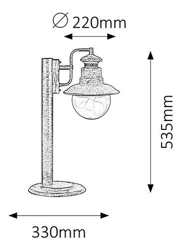 Venkovní svítidlo Odessa 8165 (antická hnědá)