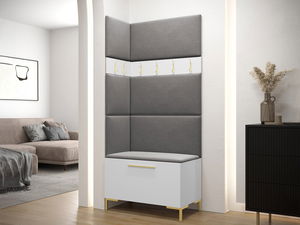 Předsíň Futura IV (bílá + ocelová šedá)