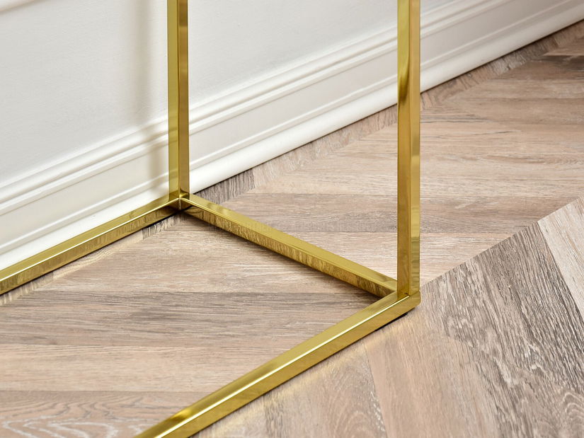 Konzolový stolek Bella Kons (bílá + zlatá)